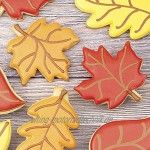 Ann Clark Cookie Cutters 3-teiliges Ausstechformen-Set für Herbst und Erntedankfest mit Rezeptbroschüre Eichenblatt Ahornblatt und Eichel