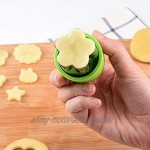 JOJYO Gemüseschneider,Ausstechformen Set für Kinder für Kuchen Keks Sushi Obst Gemüseschneider Set 9 StückGrün