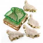 KitchenCraft Let´s Make Dinosaurier Sandwich-Ausstecher für Kinder Kunststoff Grün 11,5 cm x 11 cm