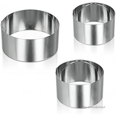 Metaltex 204536010 Kochringe Edelstahl 3 Stück in verschiedenen Größen
