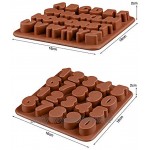 2 Stück Süßigkeitenformen Schokoladenform aus Silikon Schokolade Backform Küche Backform Mini-Antihaft-Backformen Kekse Kuchen Backen Werkzeuge für DIY Backen Kekse Süßigkeiten PralinenBraun