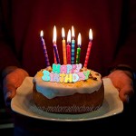 4 Stück Happy Birthday geformte Silikon Süßigkeitenformen Sets zum Backen von Schokolade DIY Kuchen Dekorationen
