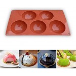 homEdge Extra große 5-fach-Halbkugel-Silikonform 3 Packungen Backform zur Herstellung von Schokolade Kuchen Gelee Dome-Mousse