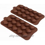homEdge Schokoladenform mit 15 Mulden 4 Packungen antihaftbeschichtete Lebensmittelqualität Silikon Schalenform Schokolade Süßigkeiten Gelee Form