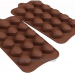 homEdge Schokoladenform mit 15 Mulden 4 Packungen antihaftbeschichtete Lebensmittelqualität Silikon Schalenform Schokolade Süßigkeiten Gelee Form