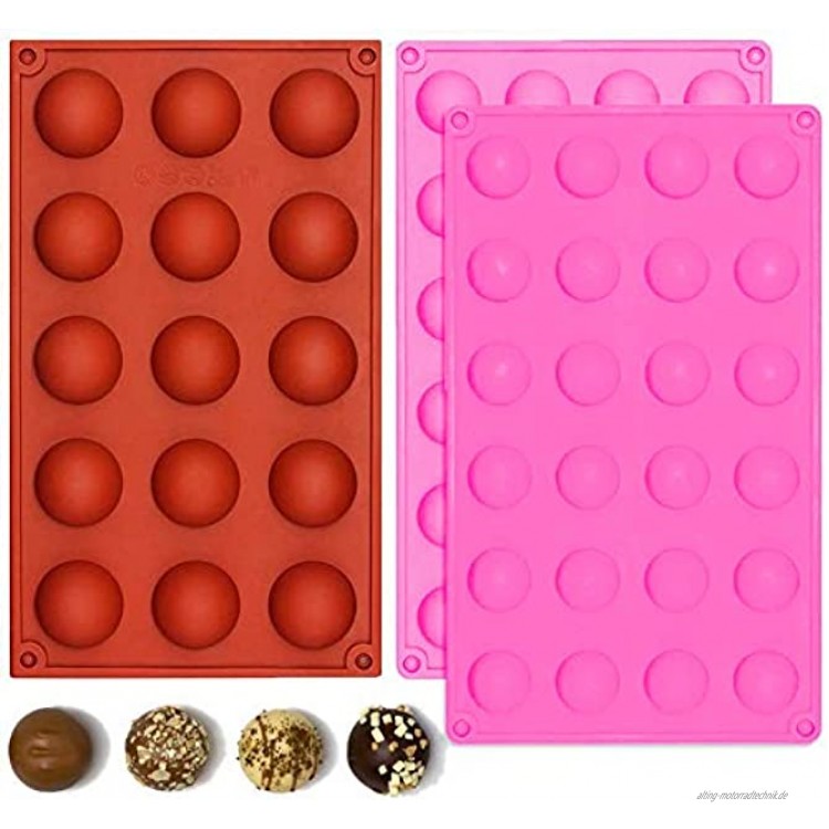 IHUIXINHE Silikon Schokoladenform,3PCS Silikonform für Schokoladen Herstellen für Eiswürfelformer Pralinen Schokolade Trüffel Schokoladenform