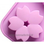Oyfel Eiswürfel Form Silikon 3D Fondant Kuchenform Eiswürfel Behälter Sakura Form Kuchen Dekoration DIY Kuchen Schokolade 23 * 17 * 2.4cm