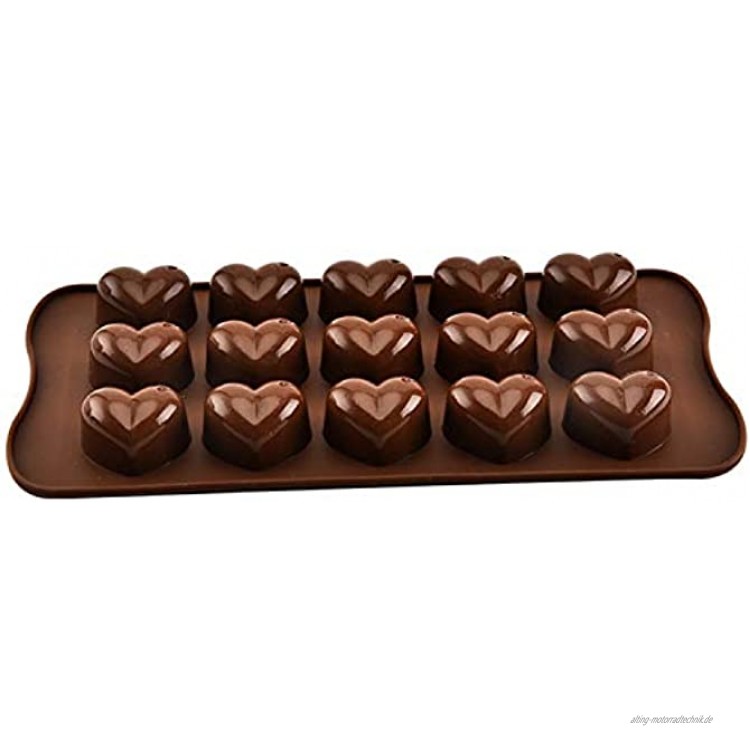 Schokoladenform，Silikonform Herz，Silikon Schokoladenform， SelbstMachen Silikonbackform，fürValentinstag Herz Schokolade Gummibäck und Süßigkeiten qklm