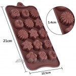Silikon Schokoladenform Blumenförmig Backförmchen Süßigkeit Muster Jelly Ice Behälter für Handgemachte DIY Kaffee 2 Stück