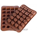 Silikon-Schokoladenformen antihaftbeschichtet für die Küche Backform Eiswürfelform Form für Kuchen Süßigkeiten Gumdrop Gelee Muffin Cupcake Schokolade