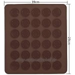 BESTZY Macarons Backmatte aus Silikon 2 Stück Baiser Makronenplatte Backmatte Macarons für 48 Mulden Antihaftbeschichtet 29 * 39cm