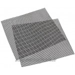 Htianc Gitter Grillmatte Backmatte eckig Dauer-Backmatten Antihaftbeschichtung LFGB und FDA Zulassung 2 Stück 42 * 36 cm