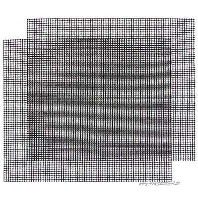 Htianc Gitter Grillmatte Backmatte eckig Dauer-Backmatten Antihaftbeschichtung LFGB und FDA Zulassung 2 Stück 42 * 36 cm