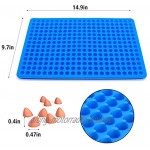 SENDR.KR Backmatte Silikon，1.2cm Backmatte Hundekekse,mehrzweck Silikonmatte für Backofen Hitzebeständig & Lebensmittelecht blau