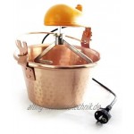 'ARDES' Kupfer Rührschüssel 28 cm Durchmesser mit elektrischem Rührwerk für Polenta Marmeladen und Süßspeisen