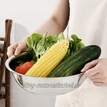 Cabilock Edelstahl Schüssel Rührschüssel Salatschüssel 32cm Obstschale Metallschüssel große Deko Schale Backschüssel Servierschüssel Küchenschüssel für Küche Salat Teig Gemüse Waschen