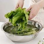 Cabilock Edelstahl Schüssel Rührschüssel Salatschüssel 32cm Obstschale Metallschüssel große Deko Schale Backschüssel Servierschüssel Küchenschüssel für Küche Salat Teig Gemüse Waschen