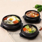 EgBert Koreanische Dolsot Bowl Big Sized Earthenware Stone Pot Bibimbap Cooking + Trivet Set Rice Bowl 16