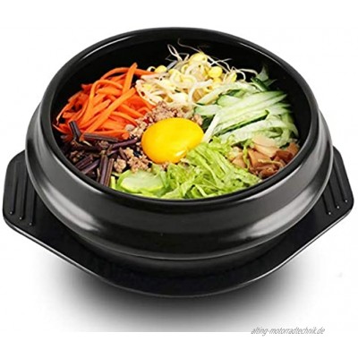 EgBert Koreanische Dolsot Bowl Big Sized Earthenware Stone Pot Bibimbap Cooking + Trivet Set Rice Bowl 16