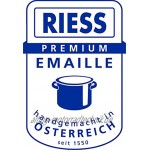 Riess 0438-570 Schüssel 30cm Emaille Truehomeware Edition Sarah Wiener Farbe Obers Pfirsich Schale Bowl für Obst Salat und Teig