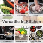 Salatschüssel mit Deckel 5er-Set Gourmet rührschüssel stabiler Boden Küche Schüsseln stapelbar Rührschüssel spülmaschinenfest