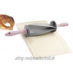 IBILI Croissant-Ausstechroller 18x10 cm aus Kunststoff grau rosa 18 x 10 x 10 cm