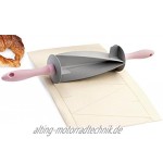 IBILI Croissant-Ausstechroller 18x10 cm aus Kunststoff grau rosa 18 x 10 x 10 cm