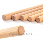 Nudelholz,Teigroller aus Holz für Kekse,Kuchen,Nudelteig und Mürbeteig-Perfekt Backzubehör2 Stück Set 30+60cm,Buchenholz