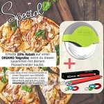 Oriamo® Silikon Teigrolle Antihaft Nudelholz BPA freie Fondant Rolle für Pizza & alle weiteren Teigwaren Der Teigroller kommt in Einer edlen Geschenkverpackung Blau