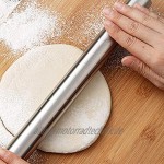 Ouken Professionelle Edelstahl Rolling Pin Französisch Teigrolle Für Die Herstellung Der Teigwaren Pizza Pies Pastas 1pc