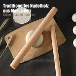 Teigroller-Nudelholz Holz Nudelhölzer Teigrolle Perfekt Backzubehör Rolling Pin für Fondant Pizza ,Nudelteig 39cm lang