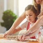 Weihnachten Präge Nudelholz 3D Holz Nudelholz Weihnachten Geprägt Teigroller Teigroller mit Prägung Graviertes Nudelholz DIY Küchenwerkzeug Backzubehör für Fondant Teig Pizza Amygline Keks