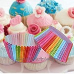400 Stück Mini Muffin Förmchen Papier Cupcake wrapper Regenbogen Papierförmchen Fällen Liners für Baby Shower Dessert Hochzeit Geburtstag Party
