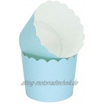 Beiersi Muffin Förmchen Papier Cupcake Förmchen Liner Cake Muffins Backen Tassen 20 Cupcake Wrappers Papierkuchen Backen Cups Blau