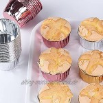 Bncxdc muffin förmchen Cupcake Wrapper Hochzeit 50 Stück Metallic-Papier Cupcake-Hüllen Muffin-Papier-Liner Cupcake-Hüllen für die Dekoration von Hochzeitsgeburtstagen Roségold