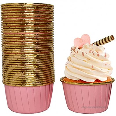 Tobeso 50 Stücke Cupcake Formen Papier Muffinförmchen Papier Antihaftbeschichtet Einweg-Backbecher für Halloween Geburtstage Hochzeiten Partys