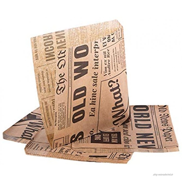 Packung mit 50 Stück Oldnews Bastelpackung 150 x 150 mm Papier Party Merchandise 15 x 15 cm Sack Bags