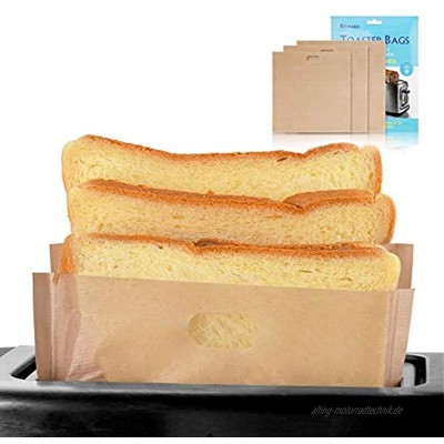 softeen Antihaft Toastertasche 12er-Paket 3 verschiedenen Größen Wiederverwendbar bis zu 100 Mal FDA- und SGS-Zulassung Waschbar Toaster-Taschen glutenfrei für Toast Sandwich Panini Snacks