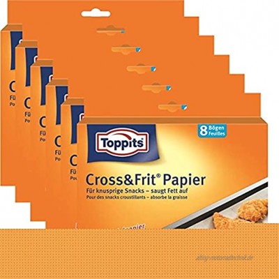 Toppits® Cross & Frit Papier Back-Spezialpapier Snackpapier 8 Bögen 6er Pack