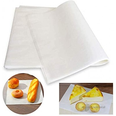 Yueser Antihaft Pergamentpapier 500 Stück Fettdicht Quadratisches Backpapier Für Kochen Kuchen Küchen 20 x 30 cm