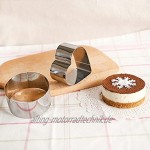 4Pcs Dessert- Speiseringset Ring Edelstahl Kuchen Ring Set Mousse Form 8 * 4CM