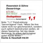 Rosenstein & Söhne Dessertringe: 6 Dessert- Speiseringe Ø 8 cm Höhe 5 cm rund mit Heber & Stampfer Speisenringe