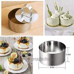 Yantan Set mit 12 Kuchenringen Mousse-Kuchenformen und Gebbck-Backring Speisering-Form-Dessertringe-Set zum Backen Von Gebbckkuchen