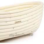 Backefix großer Gärkorb ovales Gärkörbchen für Brot – ovales Gärkörbchen nachhaltig längliche Brotform 36cm