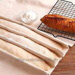Bäckerleinen90x 66CM ,Leinentuch zum Backen Brote，Backleinen Teigtuch 100% naturbelassenem Naturleinen Proofing Brot Cloth mit 1 Teigschaber
