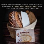 Bread Bosses Oval Bread Banneton Proofing Basket 10-Zoll-Körbe Sauerteig Banaton Handtuch zum Backen Oval Proofing für Sauerteigbrot Herstellung Starter Jar Kit