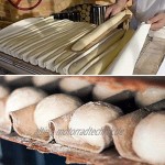 Danolt Gärkörbchen Professionelles Gärtuch Bäcker Couche Proofing Tuch 29x18 für Baguettes 100% natürliche Baumwolle Leinen unbehandelt.