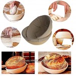 NEW 2pcs 10 25cm Round Banneton Brotform Dough Proofing Proving Rattan Bread Basket With Linen Liner UK by ifsecond