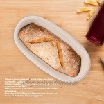 Rattan ovaler Brot Fermentations Korb ungebleichter natürlicher Zuckerrohr-handgemachter Beweis Korb Teig Brot Backen Installationssatz28*14*8cm