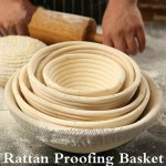 wjieyou Gärkörbchen für Brot runder Gärkörbchen natürliches Rattan Sauerteig Gärkorb für professionelle Heimbäcker